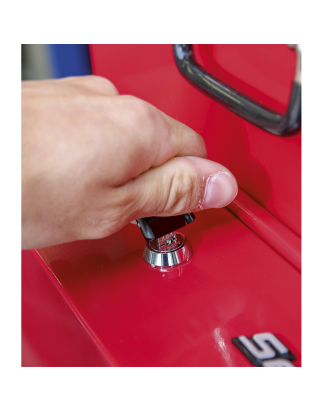 Side Cabinet for Long Handle Tools - Red