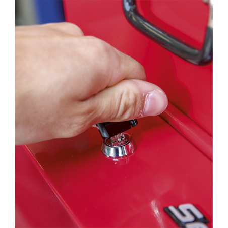 Side Cabinet for Long Handle Tools - Red