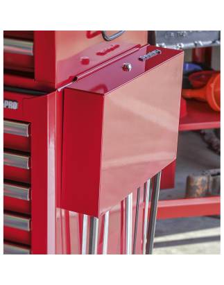 Side Cabinet for Long Handle Tools - Red