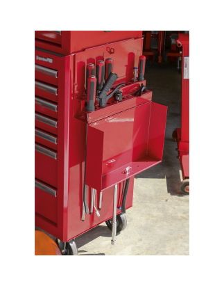 Side Cabinet for Long Handle Tools - Red