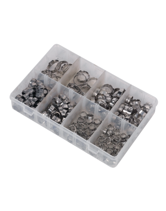 O-Clip Single Ear Assortment 160pc Stainless Steel