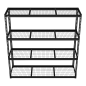 Unité de rayonnage modulaire robuste avec 4 étagères en maille, capacité de 300 kg par niveau 1 820 mm