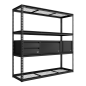 Heavy-Duty Modular Racking Kit with 3 Storage Units