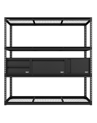 Heavy-Duty Modular Racking Kit with 3 Storage Units