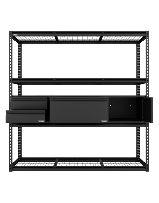 Heavy-Duty Modular Racking Kit with 3 Storage Units