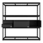 Kit de rayonnage modulaire robuste avec 3 unités de stockage