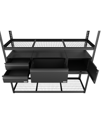 Heavy-Duty Modular Racking Kit with 3 Storage Units