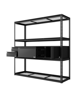 Heavy-Duty Modular Racking Kit with 3 Storage Units