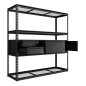 Kit de rayonnage modulaire robuste avec 3 unités de stockage