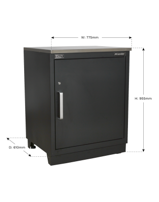 Armoire de sol modulaire 1 porte 775 mm robuste