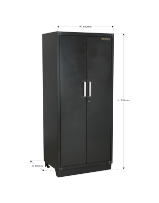 Armoire de sol modulaire pleine hauteur à 2 portes, 930 mm, robuste