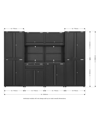 Système de stockage de garage modulaire Rapid-Fit de 3,1 m