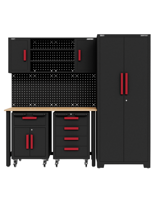 Complete Garage Storage System with Mobile Trolley x 2