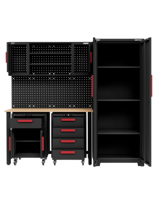 Complete Garage Storage System with Mobile Trolley x 2