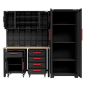 Complete Garage Storage System with Mobile Trolley x 2