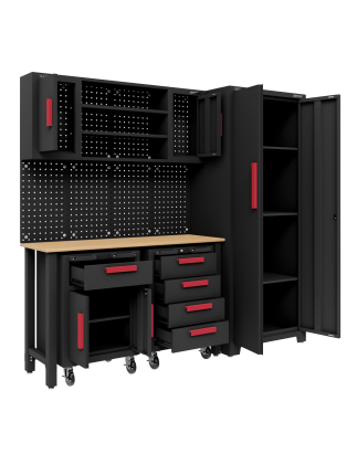 Complete Garage Storage System with Mobile Trolley x 2