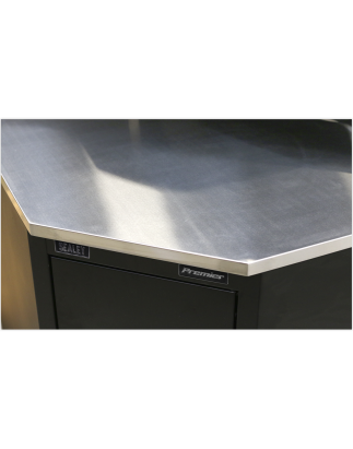 Stainless Steel Corner Worktop 930mm