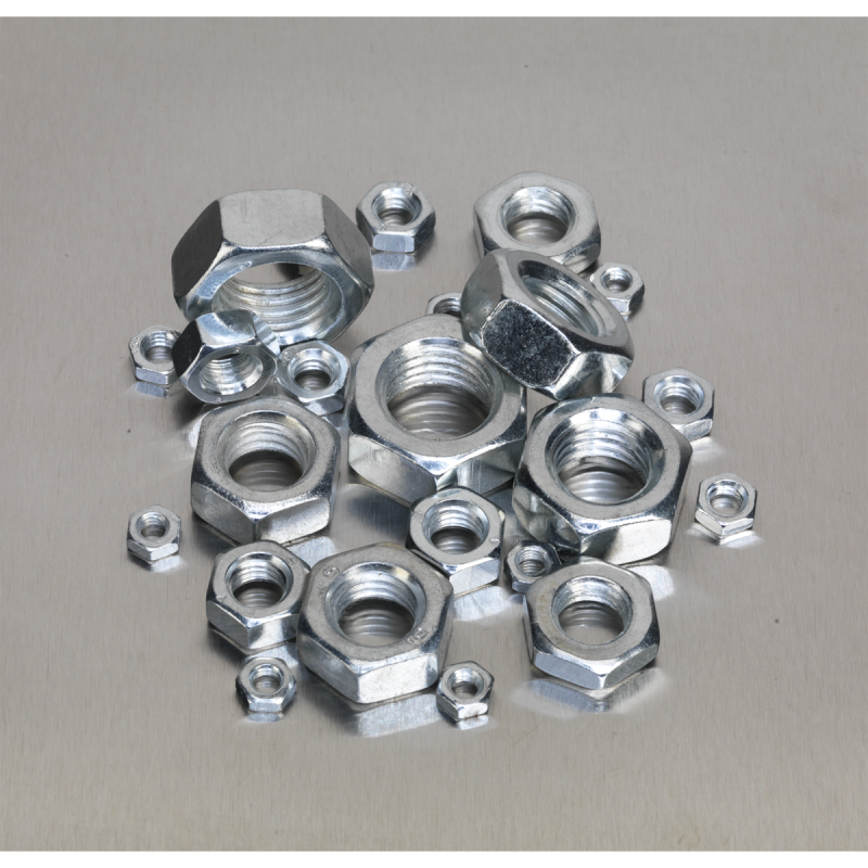 Steel Nut Assortment 255pc M4-M16 Metric