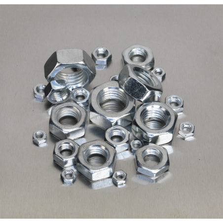 Steel Nut Assortment 255pc M4-M16 Metric