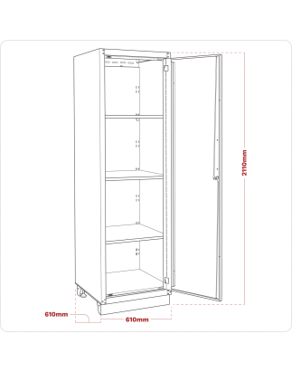 Armoire de sol modulaire pleine hauteur 2110 mm - Robuste