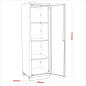 Armoire de sol modulaire pleine hauteur 2110 mm - Robuste