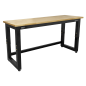 Steel Adjustable Workbench with Wooden Worktop 1830mm - Heavy-Duty