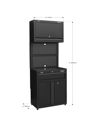 Rapid-Fit 1 Drawer Cabinet & Wall Cupboard