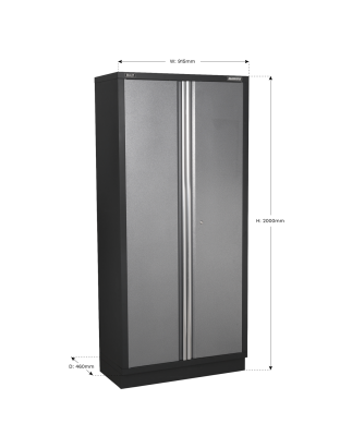 Armoire de sol modulaire 2 portes pleine hauteur 915 mm