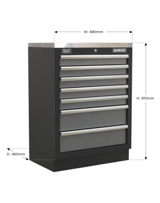 Armoire modulaire à 7 tiroirs 680 mm