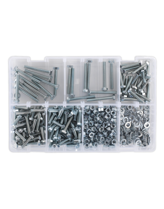 Setscrew, Nut & Washer Assortment 444pc High Tensile M5 Metric