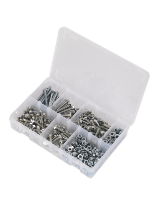 Setscrew, Nut & Washer Assortment 408pc High Tensile M6 Metric