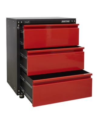 Modular 3 Drawer Cabinet with Worktop 665mm