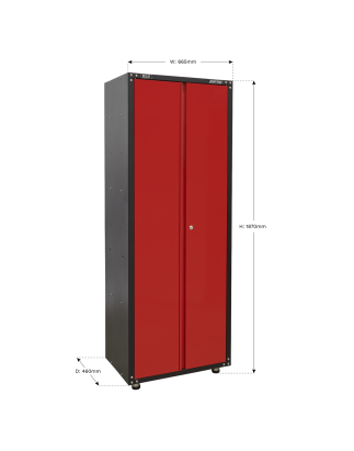 Armoire modulaire 2 portes pleine hauteur 665 mm