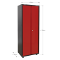 Armoire modulaire 2 portes pleine hauteur 665 mm