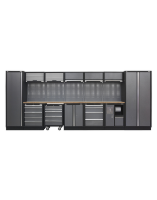 Superline PRO® 4.9m Storage System - Wood Worktop