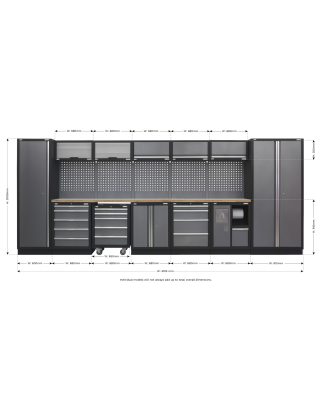 Superline PRO® 4.9m Storage System - Wood Worktop