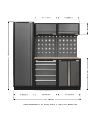 Système de rangement Superline PRO® - Plan de travail en bois