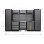 Superline PRO® 3.2m Storage System - Stainless Worktop