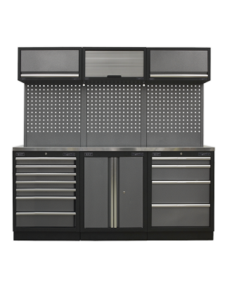 Superline PRO® 2m Storage System - Stainless Worktop