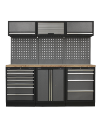 Superline PRO® 2.0m Storage System - Wood Worktop