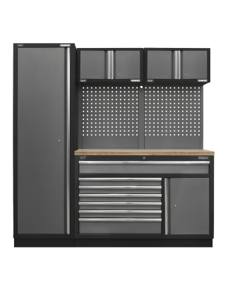 Superline PRO® 1.96m Storage System - Pressed Wood Worktop