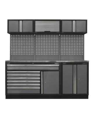 Système de Rangement Superline PRO® 2,04 m - Plan de travail Inox