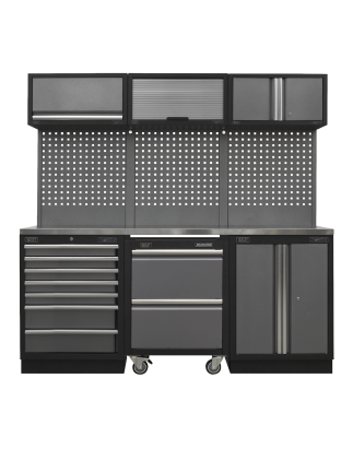 Superline PRO® 2.04m Storage System - Stainless Steel Worktop