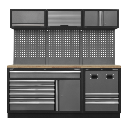 Combo système de rangement modulaire - Plan de travail en bois pressé