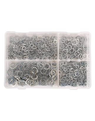 Lock Washer Assortment 1000pc Serrated Internal M5-M10 Metric