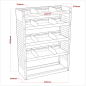 Unité de rangement modulaire pour fourgon à étagère plate 925 mm