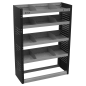 Système de rangement modulaire pour fourgon à étagères plates