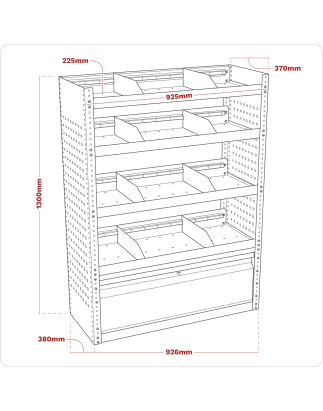 Modular Flat Shelf Van Storage System