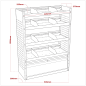 Système de rangement modulaire pour fourgon à étagères plates