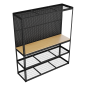 Heavy-Duty Modular Workbench with Racking & Pegboard 300kg Capacity Per Level 1820mm